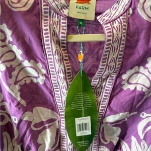 FARM Rio NWT Sweet Garden Lilac Mini Dress, size M